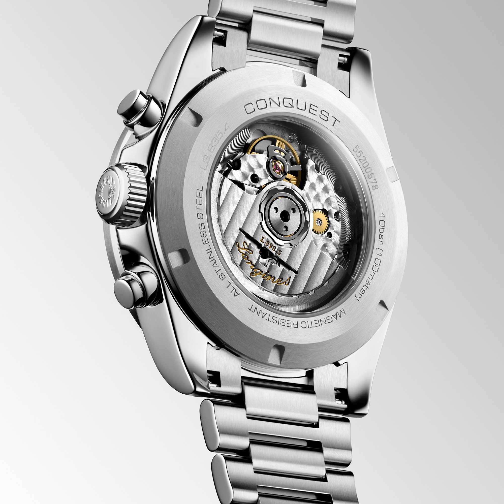 Longines Conquest Automatic Chronograph 42 mm Stainless Steel | Maison Birks